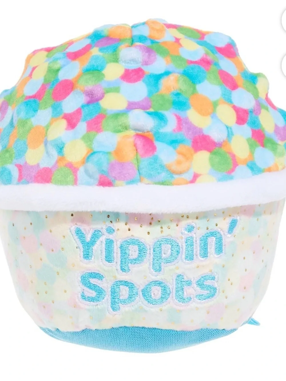 BARK Yippin' Spots Ice Cream Plush Fetch Dog Toy